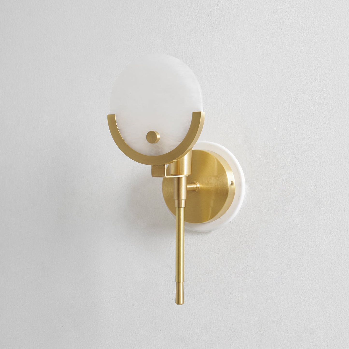 Ava Brass Alabaster Sconce | Modern Minimalist Natural Stone Wall Light