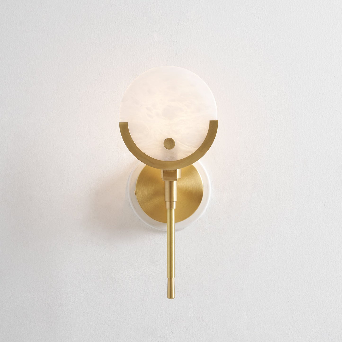 Ava Brass Alabaster Sconce | Modern Minimalist Natural Stone Wall Light