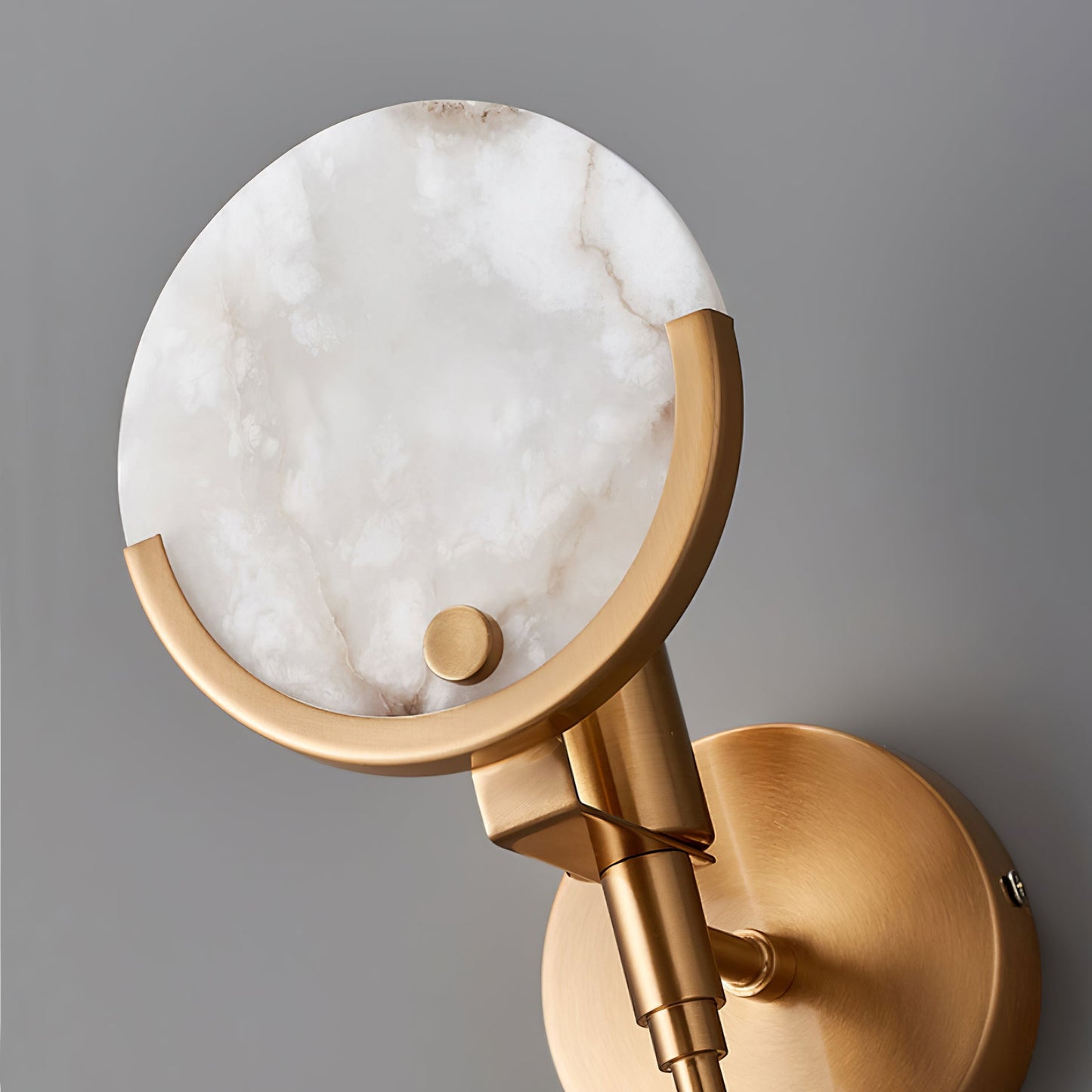 Ava Brass Alabaster Sconce | Modern Minimalist Natural Stone Wall Light