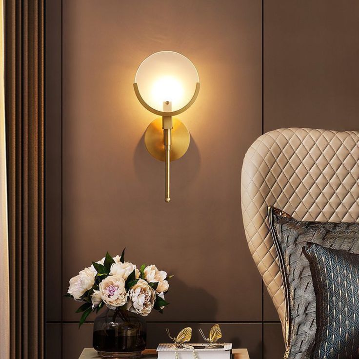 Ava Brass Alabaster Sconce | Modern Minimalist Natural Stone Wall Light