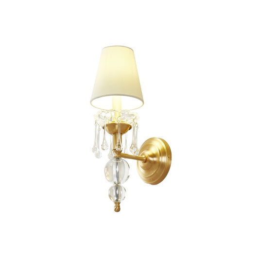 Avala Wall Lamp | Luxury Polished Brass & Crystal Sphere Sconce