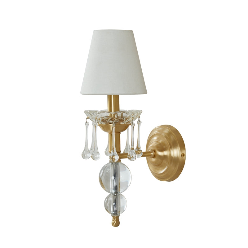 Avala Wall Lamp | Luxury Polished Brass & Crystal Sphere Sconce