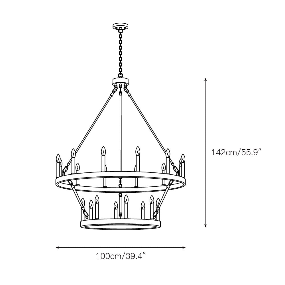 Avalee Chandelier | Modern Minimalist Multi-Light Metal Pendant