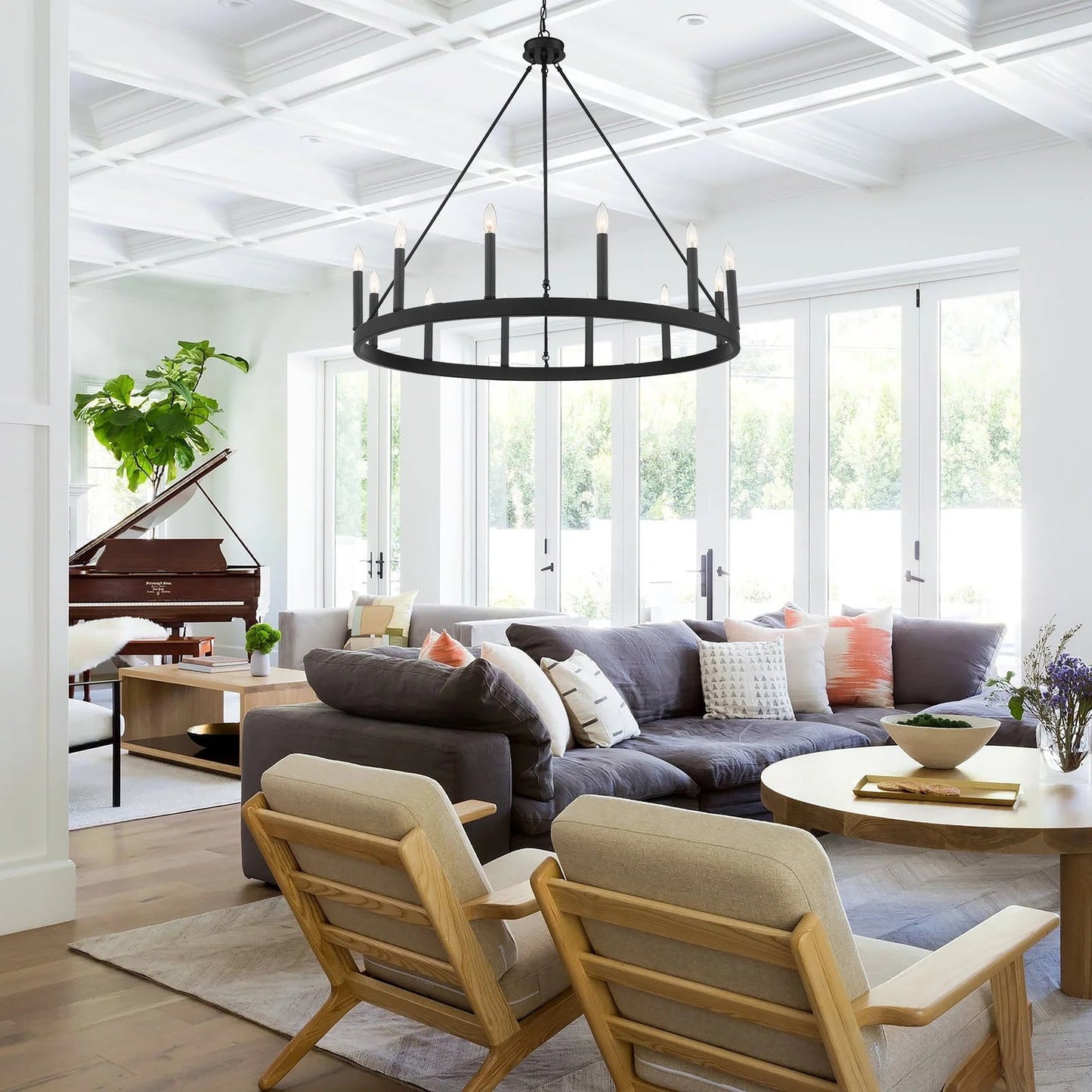 Avalee Chandelier | Modern Minimalist Multi-Light Metal Pendant