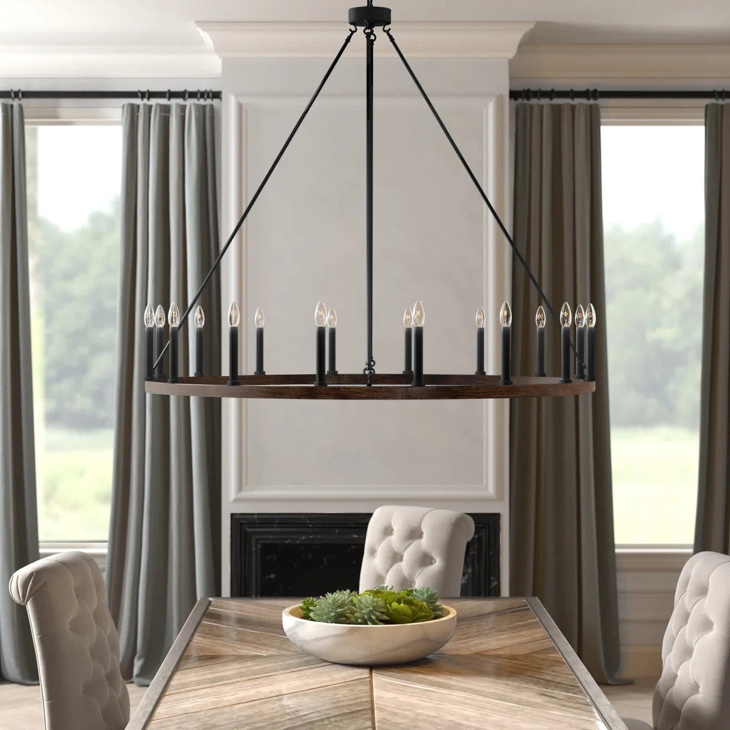 Avalee Chandelier | Modern Minimalist Multi-Light Metal Pendant