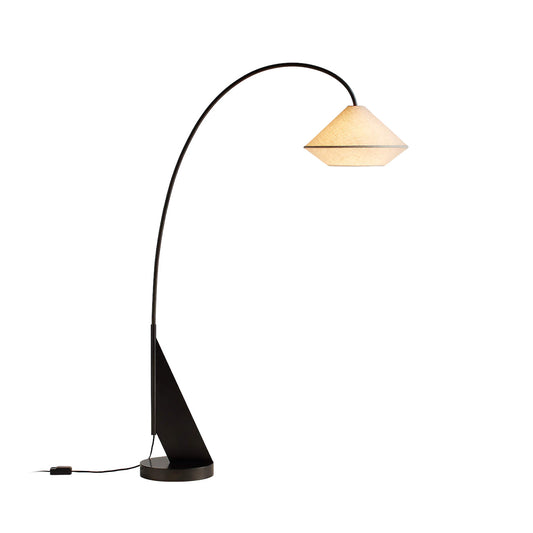 Avenir Arc Floor Lamp | Modern Minimalist Curved Fabric Shade Light