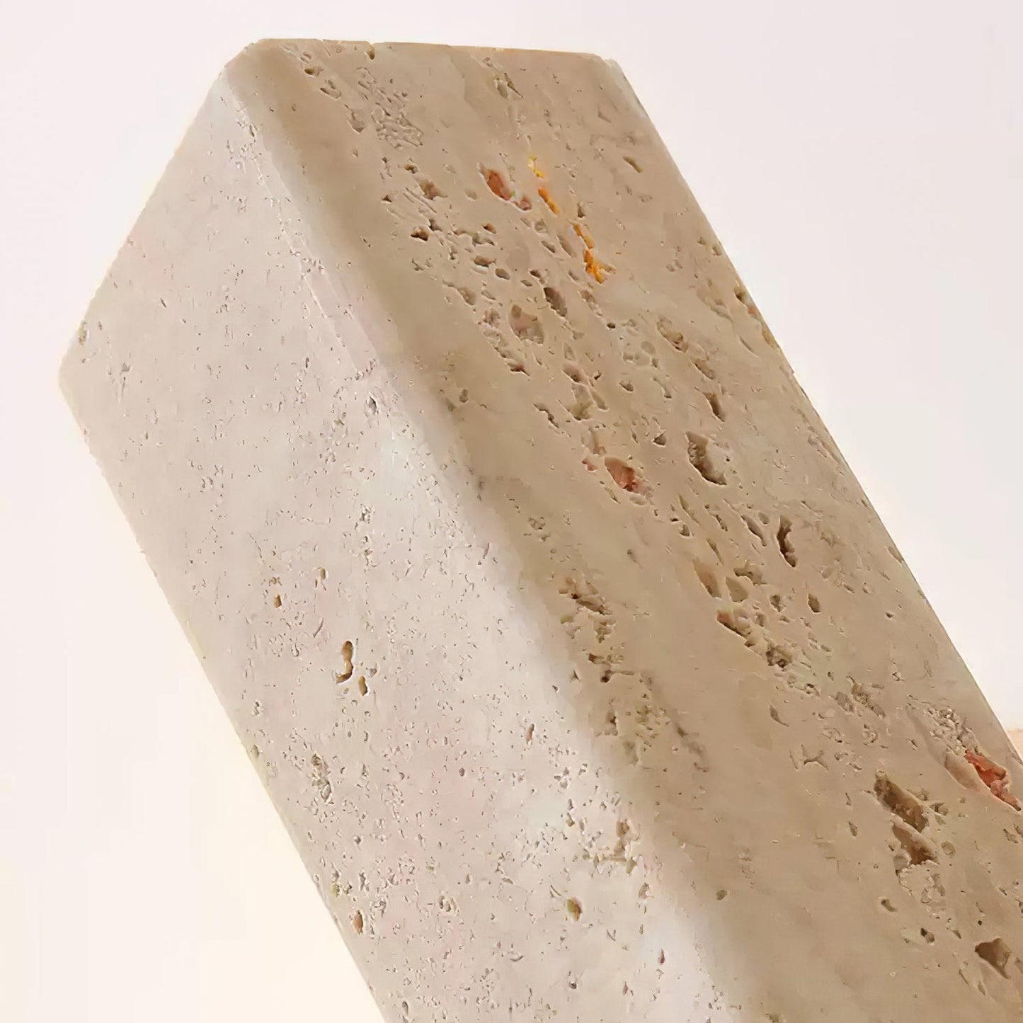 Axis Linear Wall Lamp | Modern Minimalist Travertine & Wood LED Sconce