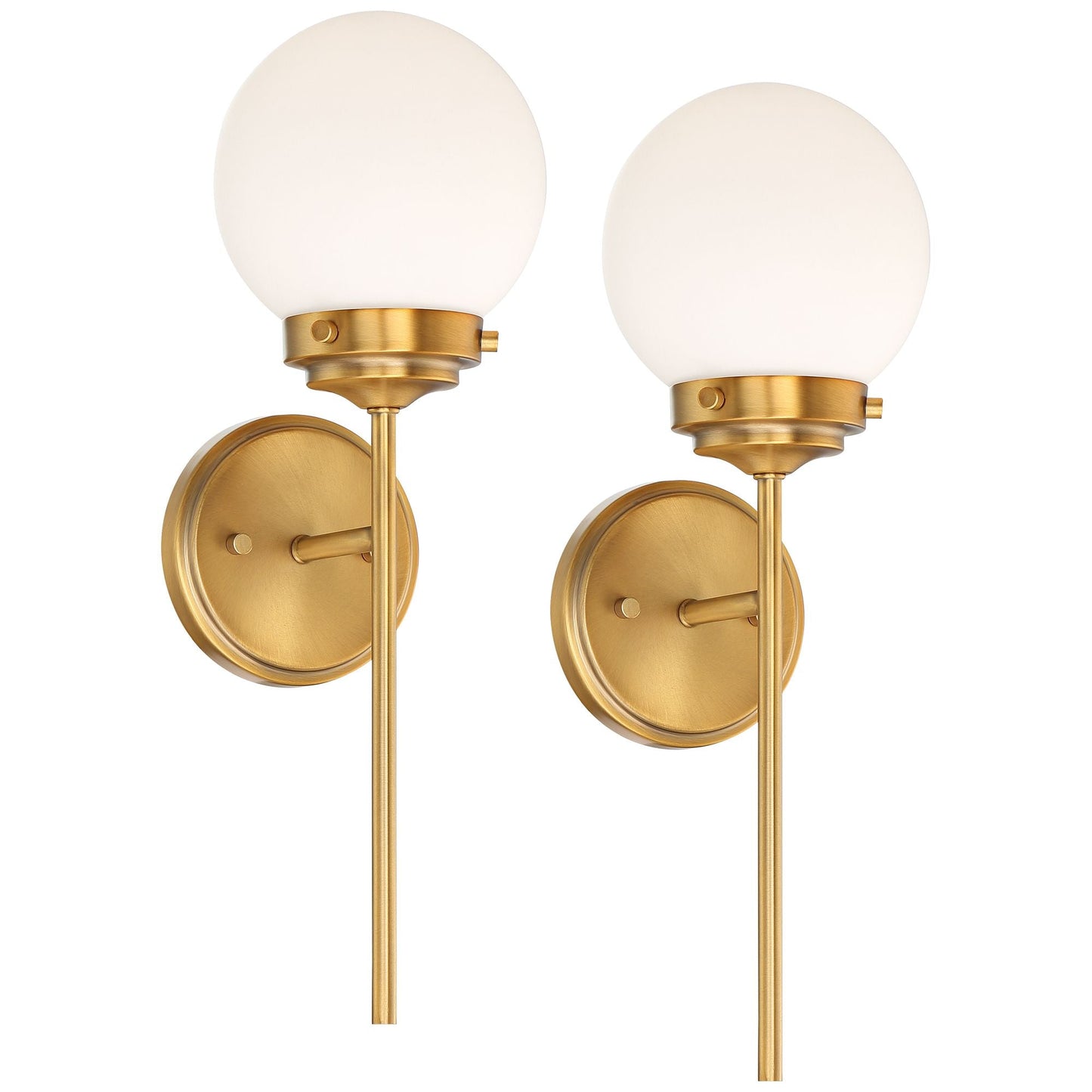 Ayva Glass Wall Lamp | Modern Minimalist Brass & Globe Glass Sconce