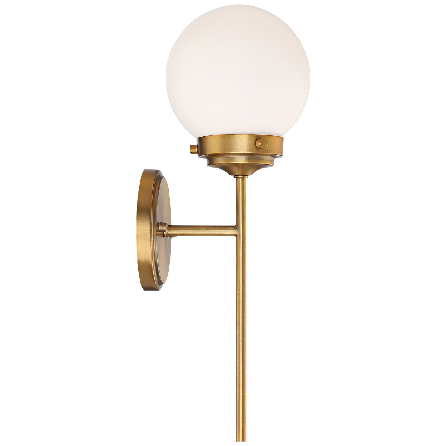 Ayva Glass Wall Lamp | Modern Minimalist Brass & Globe Glass Sconce