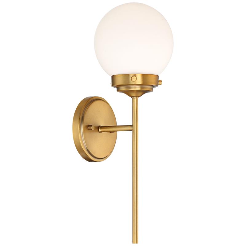 Ayva Glass Wall Lamp | Modern Minimalist Brass & Globe Glass Sconce