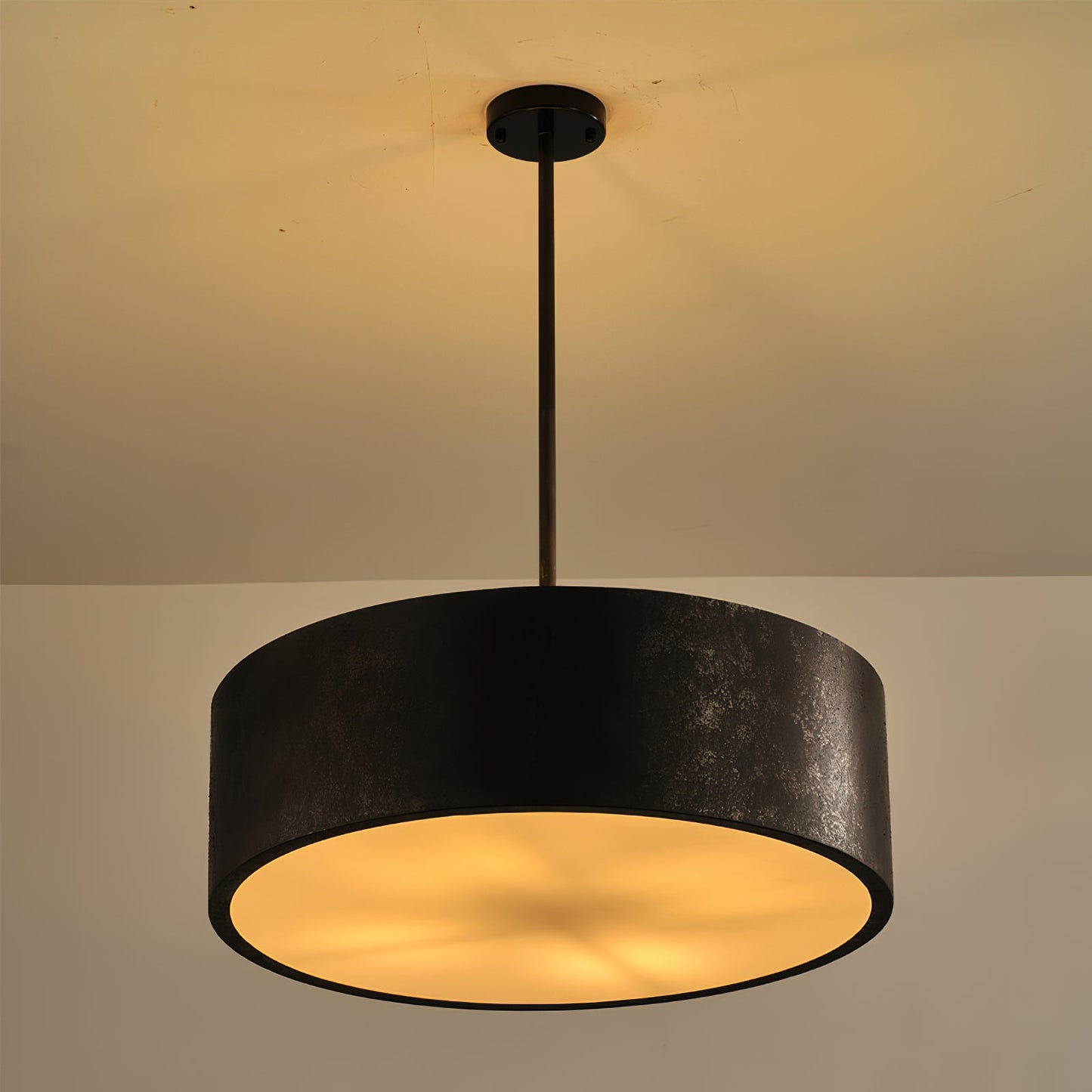 Azores Pendant Lamp | Large Minimalist Black Gold Wide Shell Light