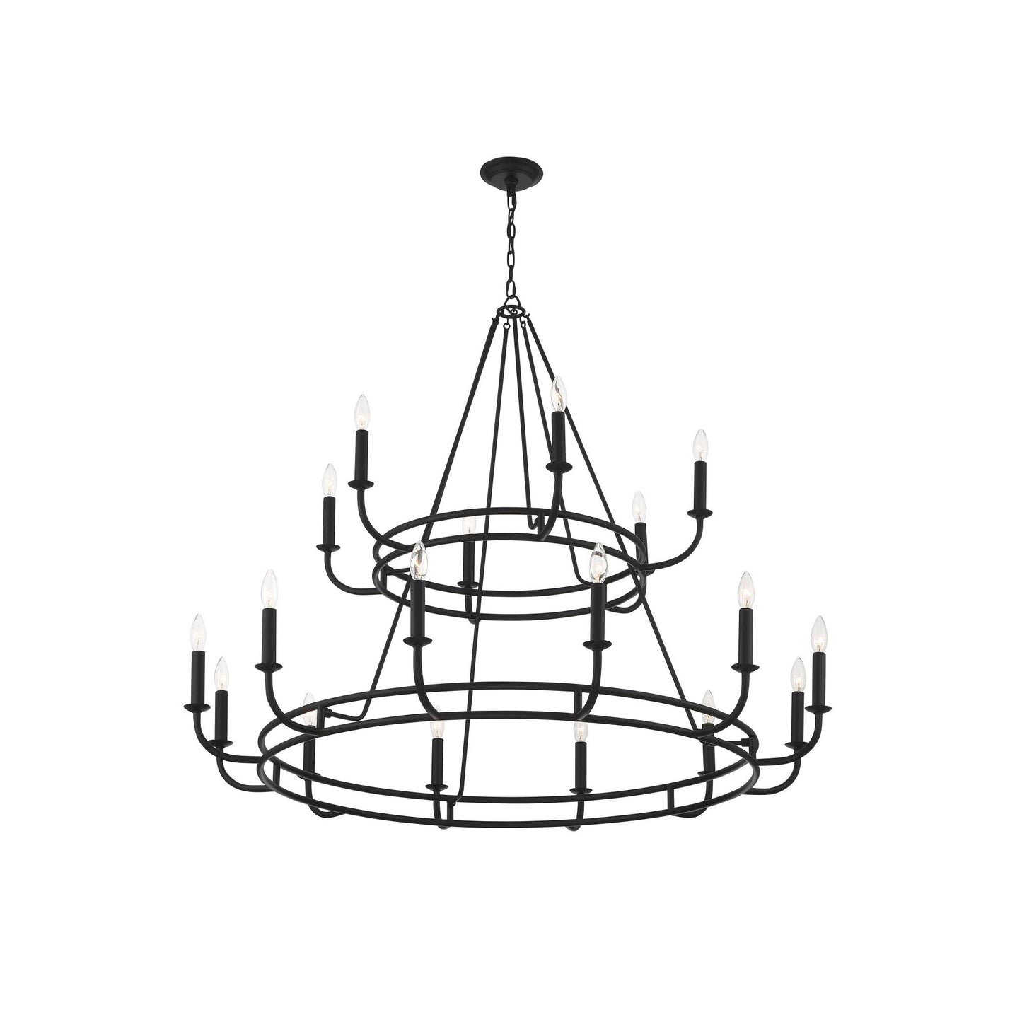 Bailey Chandelier | Modern Angular Brass 8/18-Light Candelabra Pendant