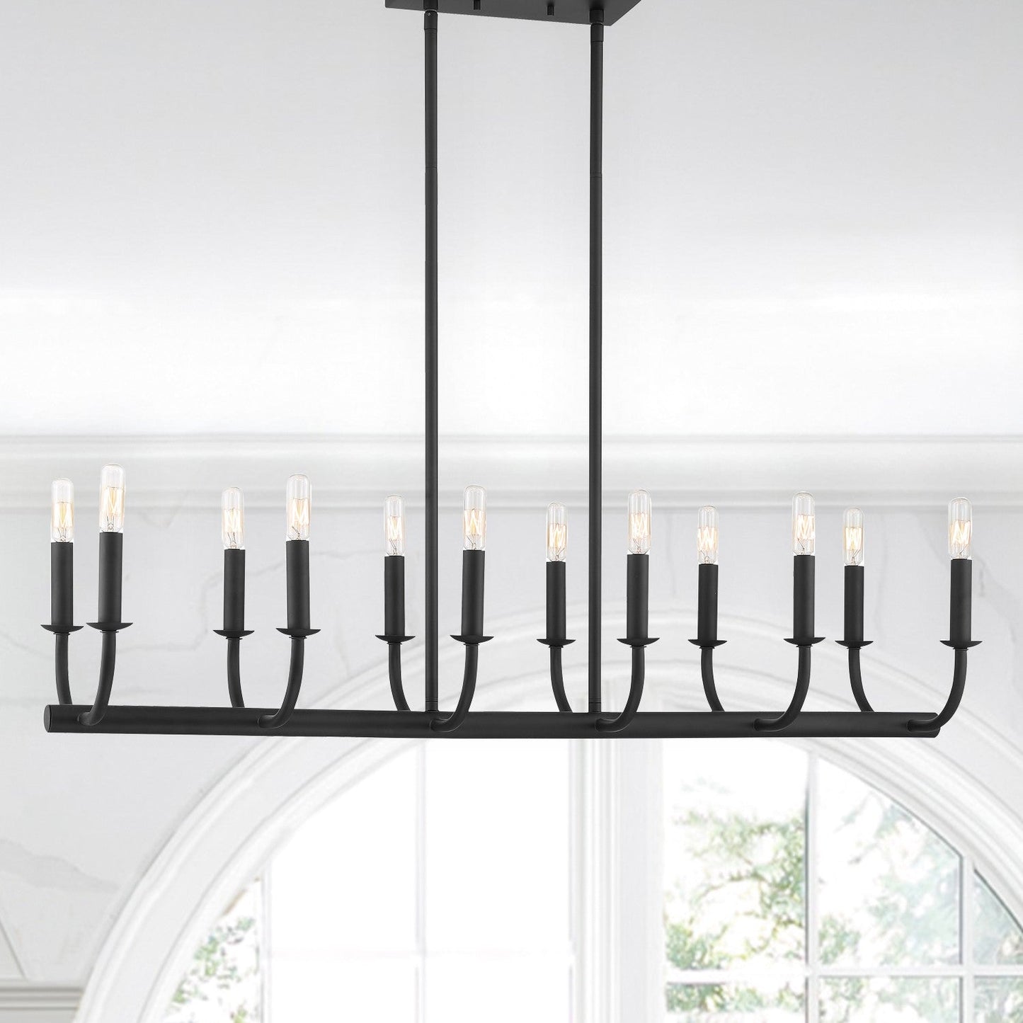 Bailey Chandelier | Modern Angular Brass 8/18-Light Candelabra Pendant