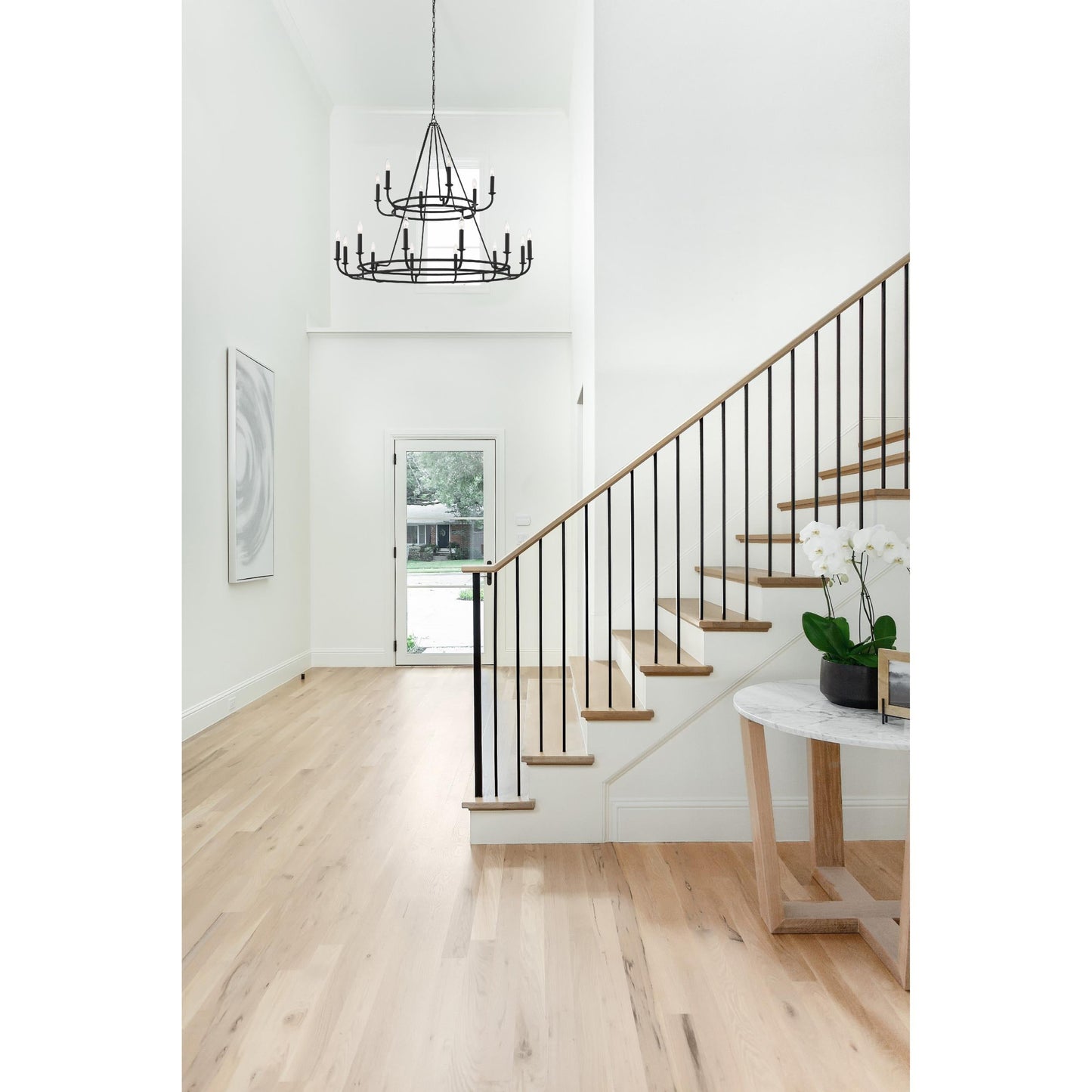 Bailey Chandelier | Modern Angular Brass 8/18-Light Candelabra Pendant