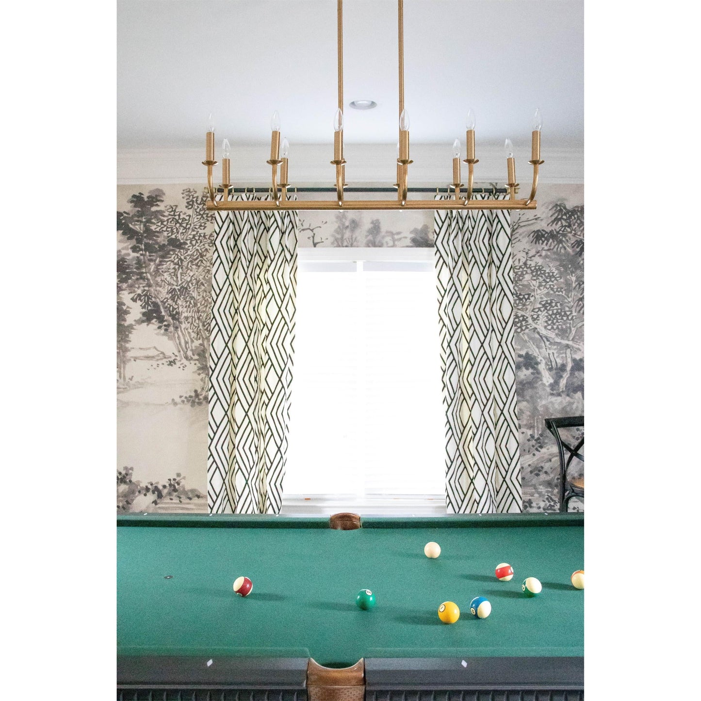 Bailey Chandelier | Modern Angular Brass 8/18-Light Candelabra Pendant