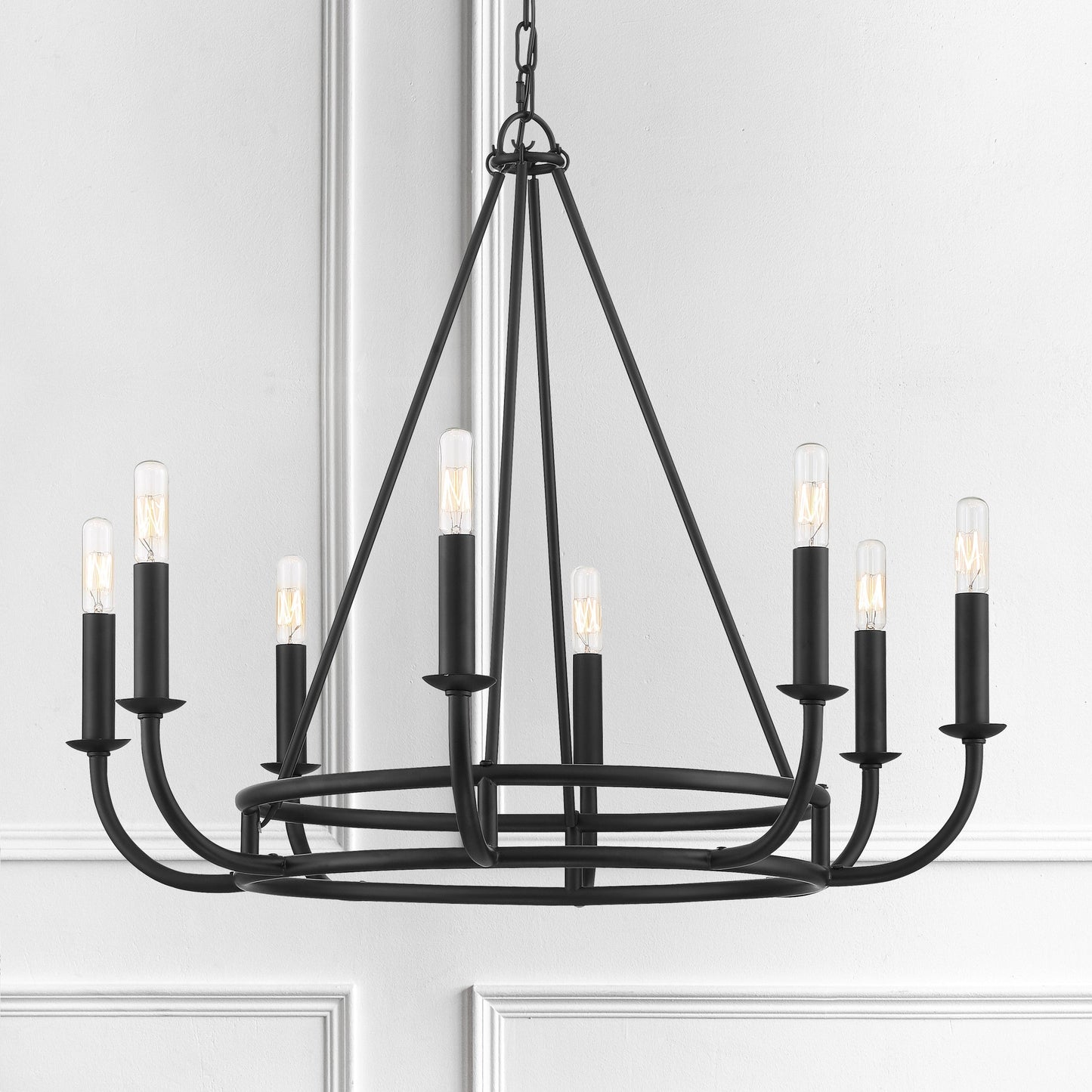 Bailey Chandelier | Modern Angular Brass 8/18-Light Candelabra Pendant