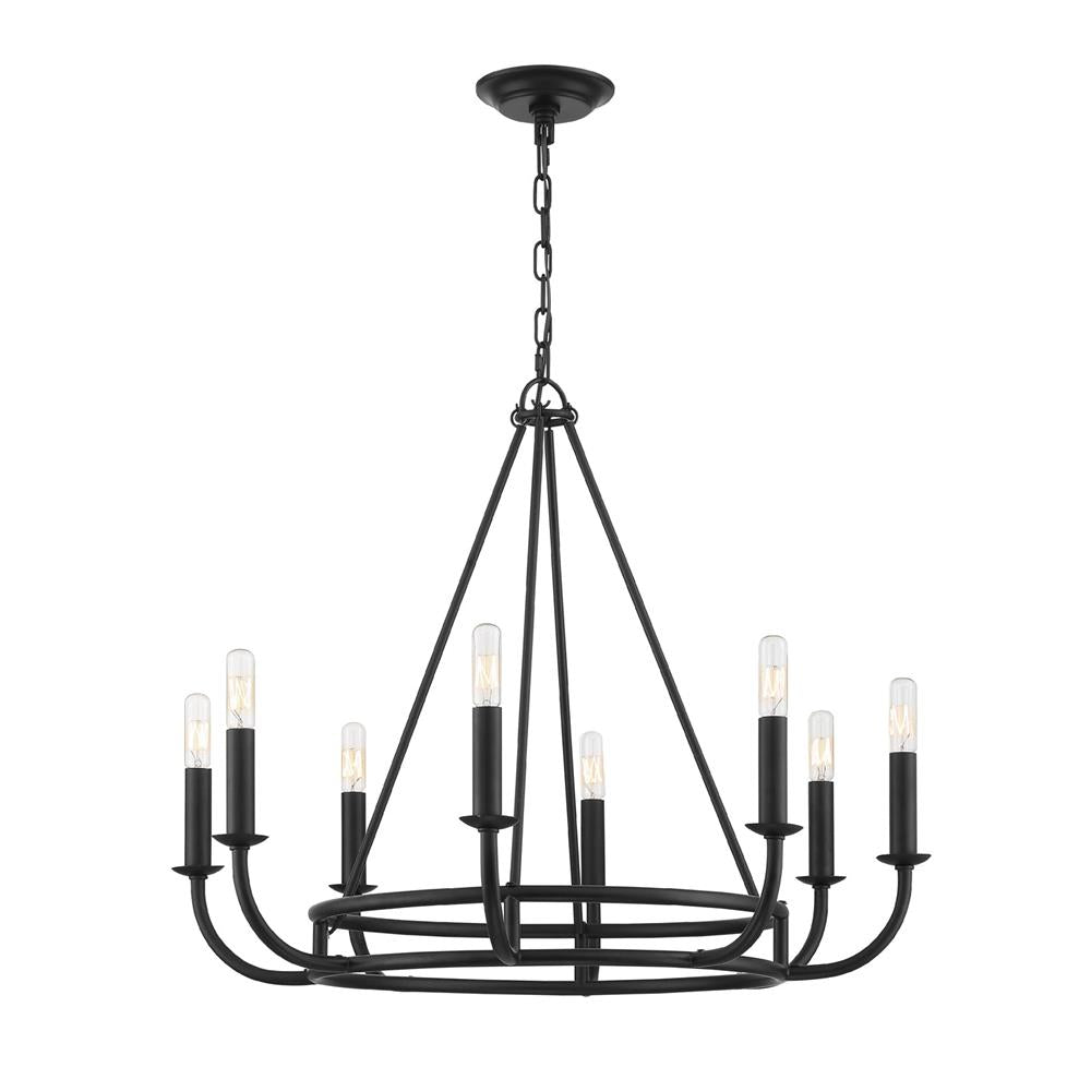 Bailey Chandelier | Modern Angular Brass 8/18-Light Candelabra Pendant