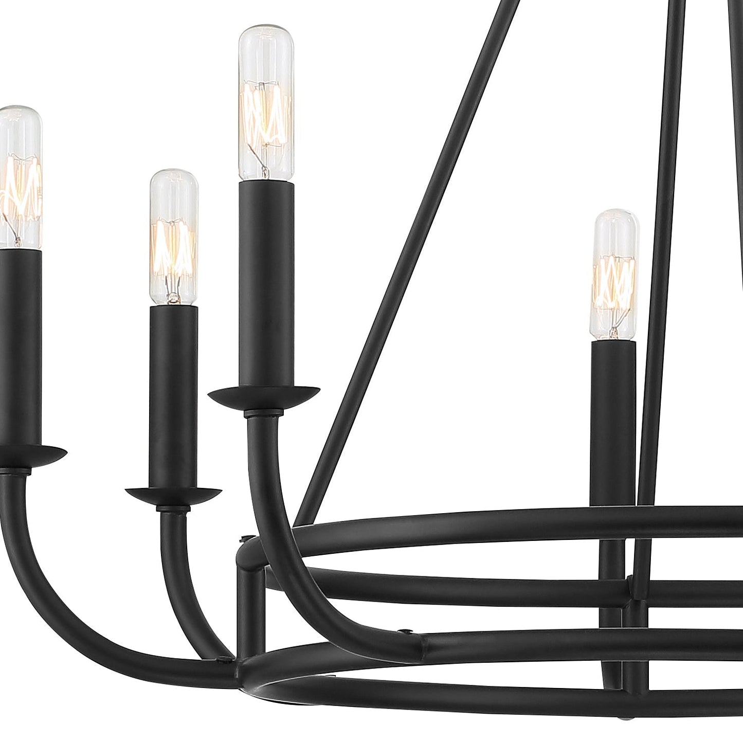 Bailey Chandelier | Modern Angular Brass 8/18-Light Candelabra Pendant
