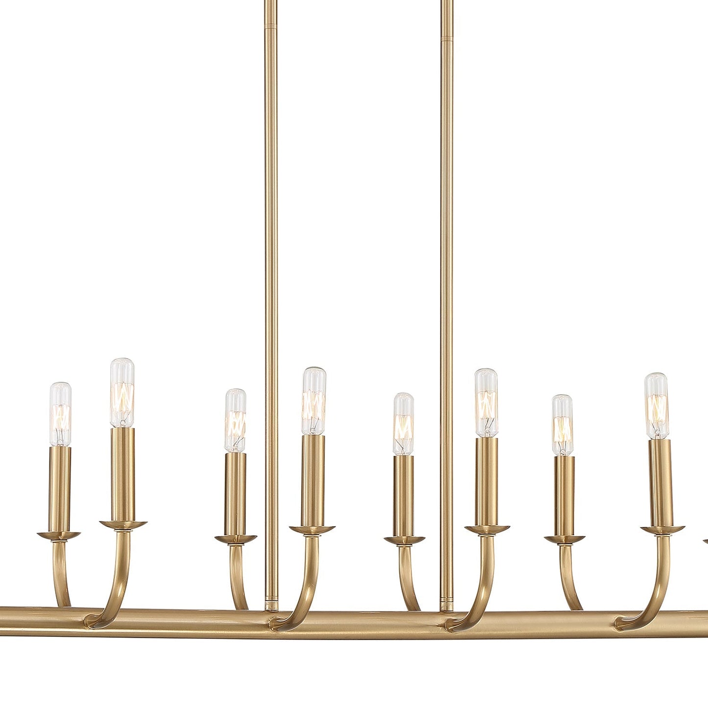 Bailey Chandelier | Modern Angular Brass 8/18-Light Candelabra Pendant