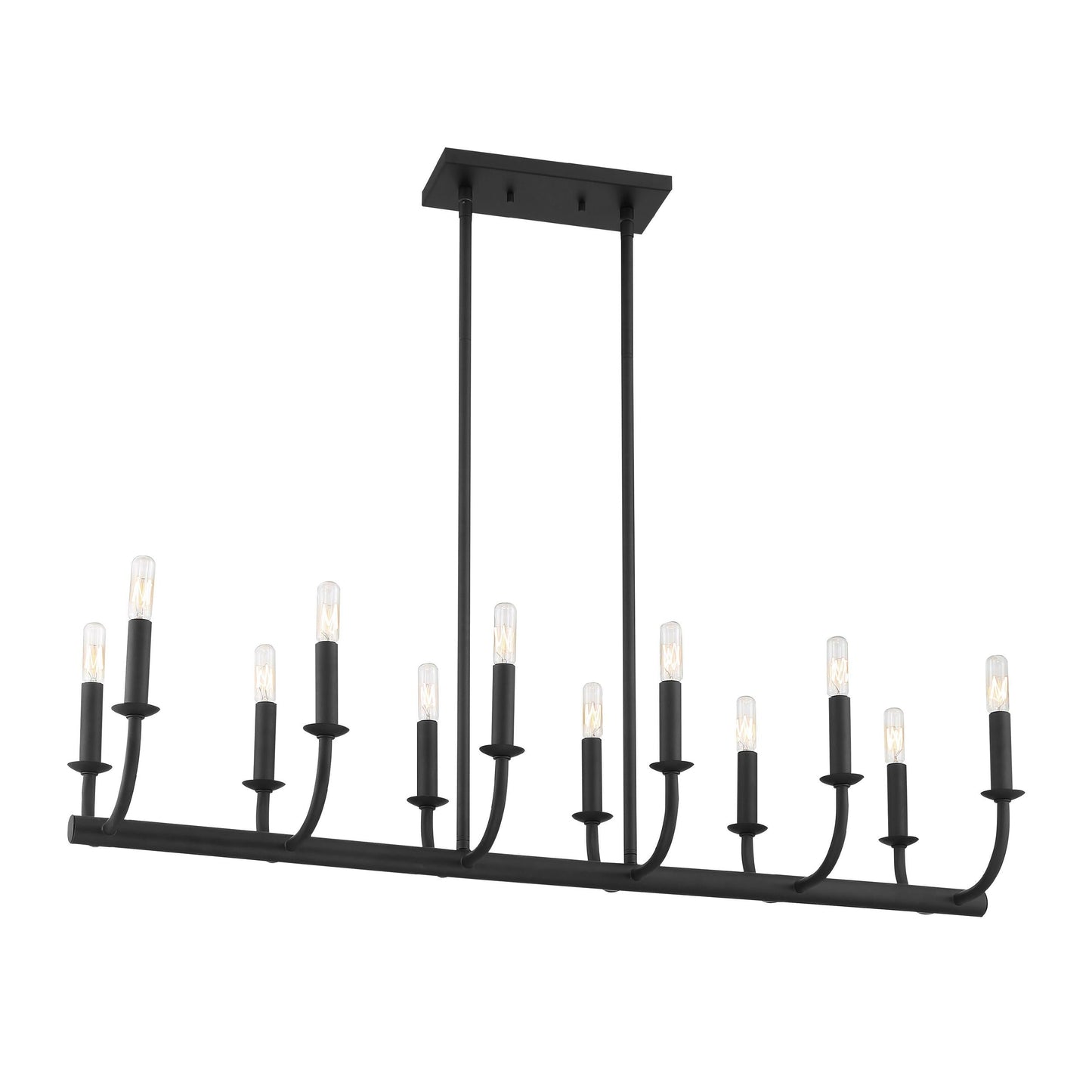 Bailey Chandelier | Modern Angular Brass 8/18-Light Candelabra Pendant