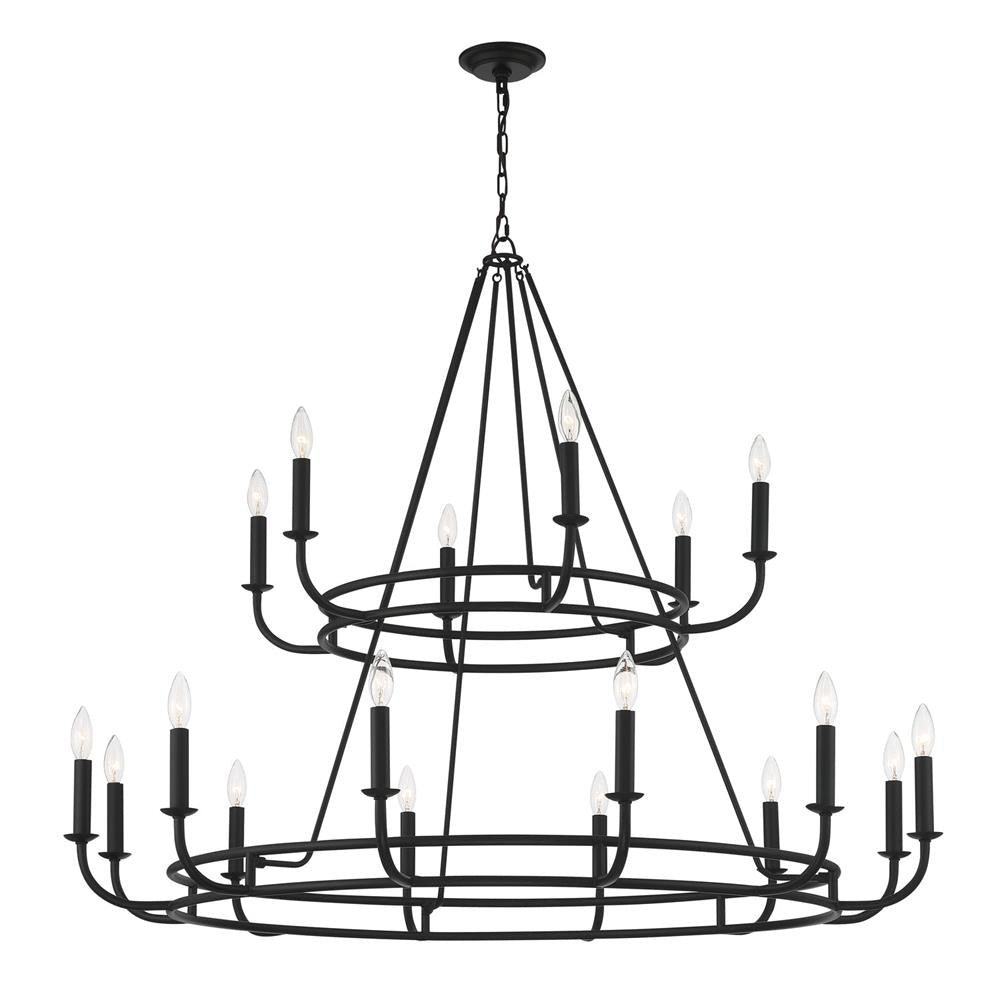 Bailey Chandelier | Modern Angular Brass 8/18-Light Candelabra Pendant