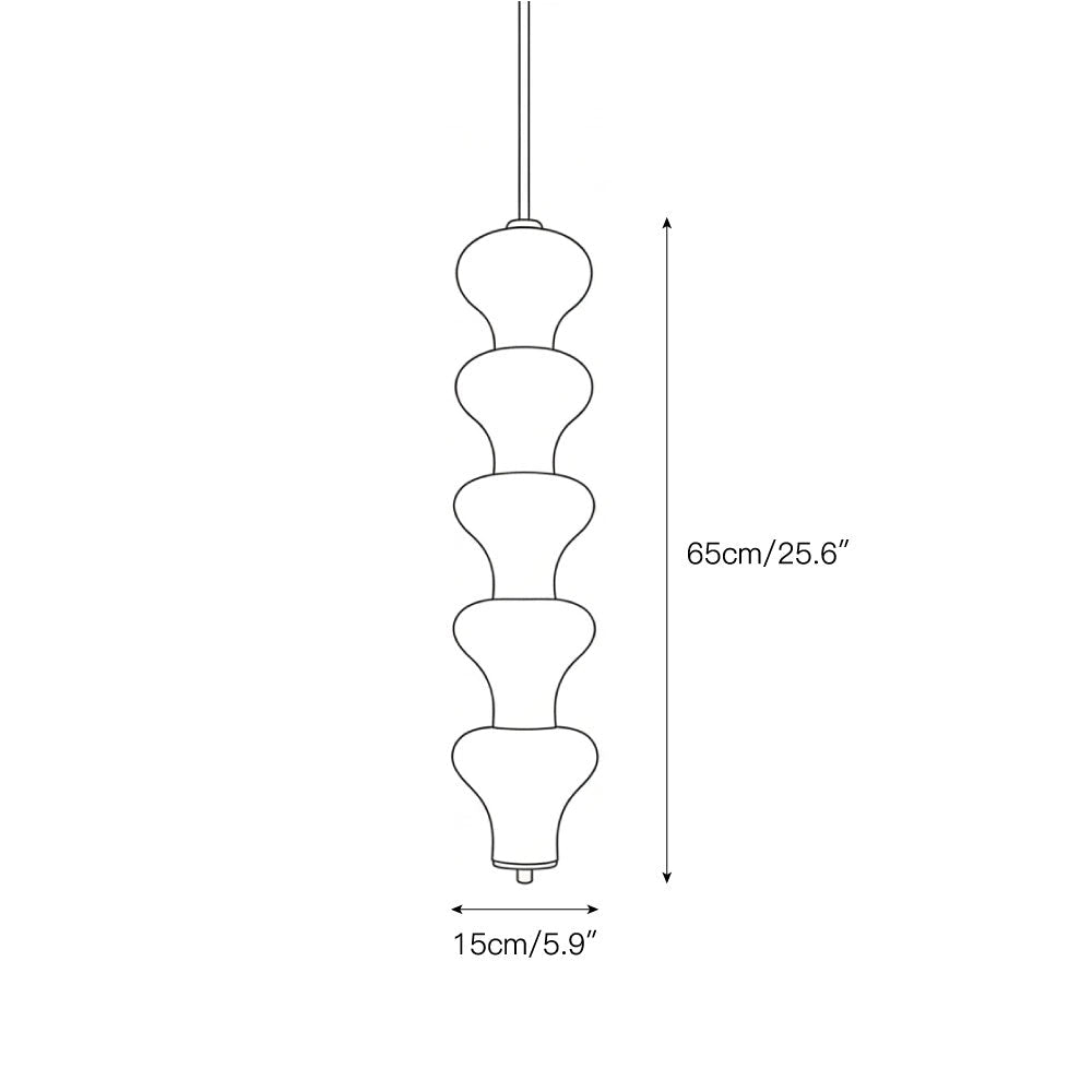 Balandres Alabaster Pendant | Tall 25-Inch Natural Stone Vertical Light