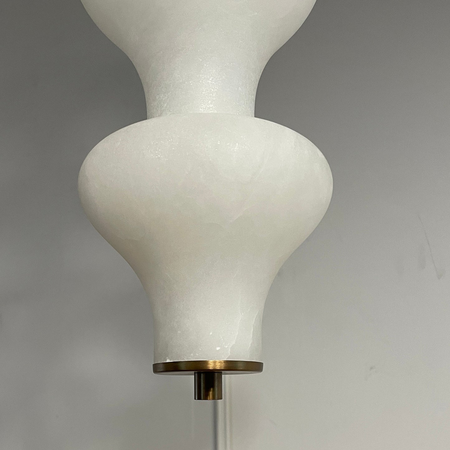 Balandres Alabaster Pendant | Tall 25-Inch Natural Stone Vertical Light