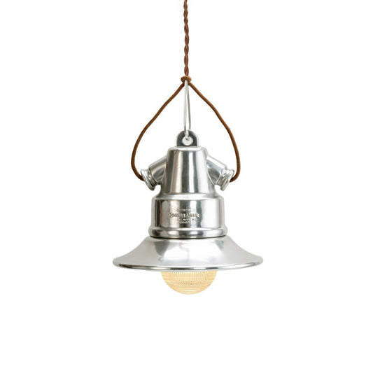 Baliga Pendant Lamp | Modern Minimalist Chrome & Glass Hanging Light