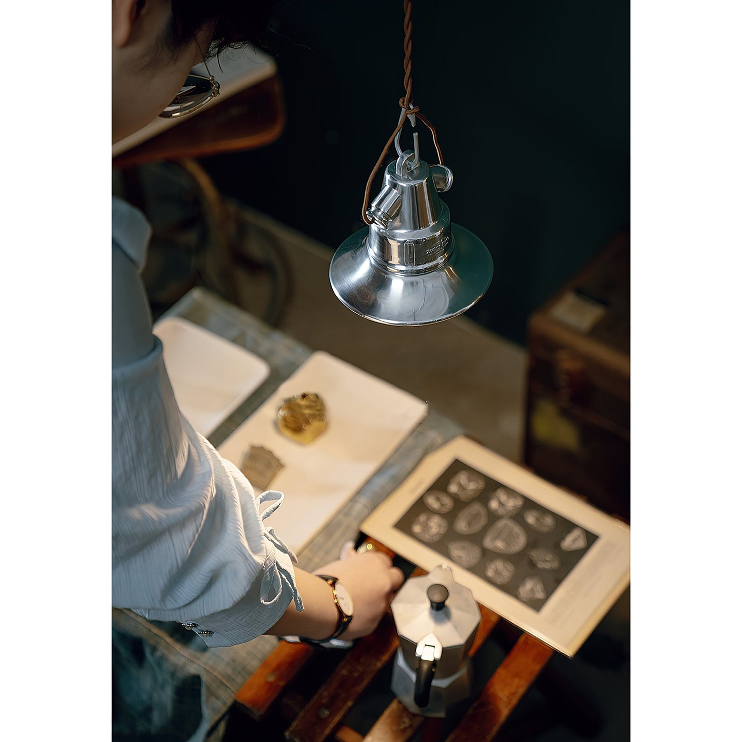 Baliga Pendant Lamp | Modern Minimalist Chrome & Glass Hanging Light