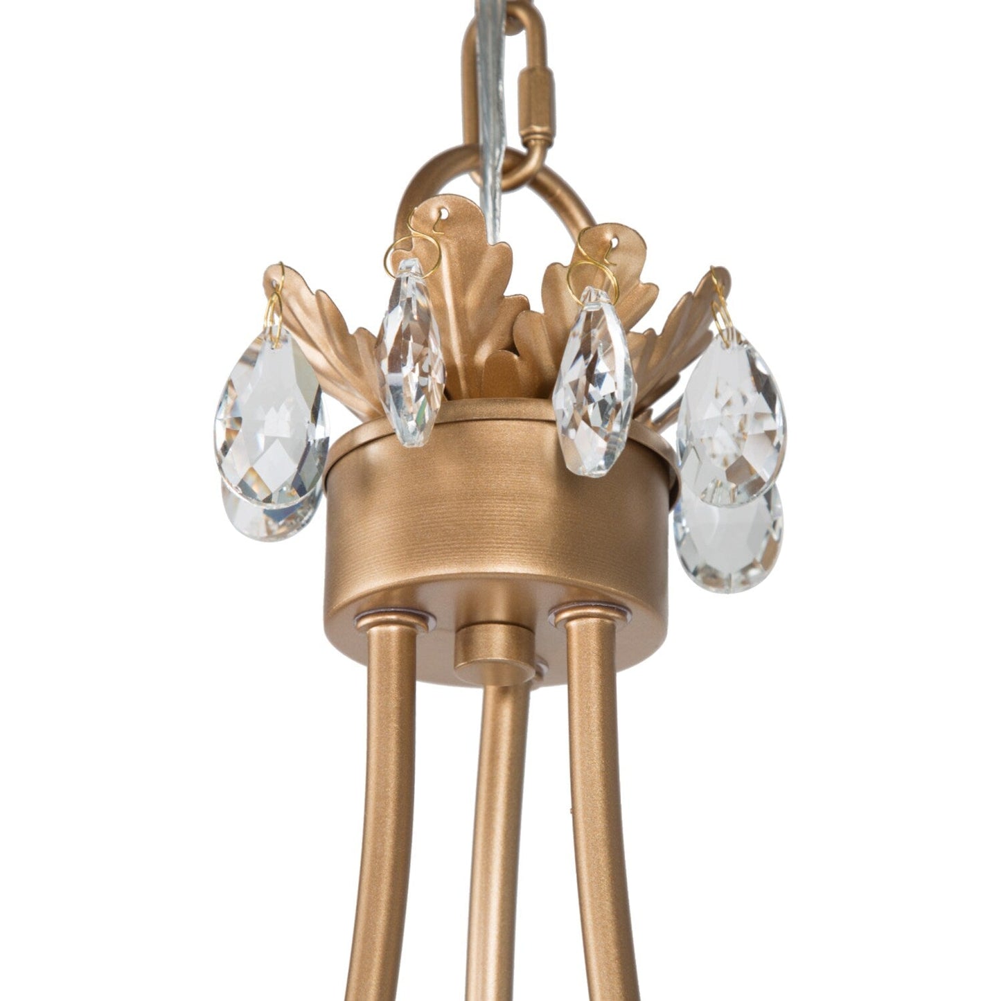 Barbados Chandelier | Modern Brass 6-Light Crystal Drop Pendant