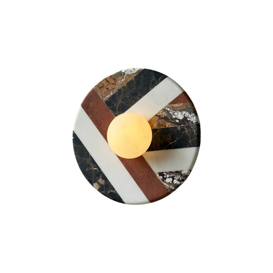 Battuto Marble Wall Lamp | Luxury Textured Natural Stone & Alabaster Sconce