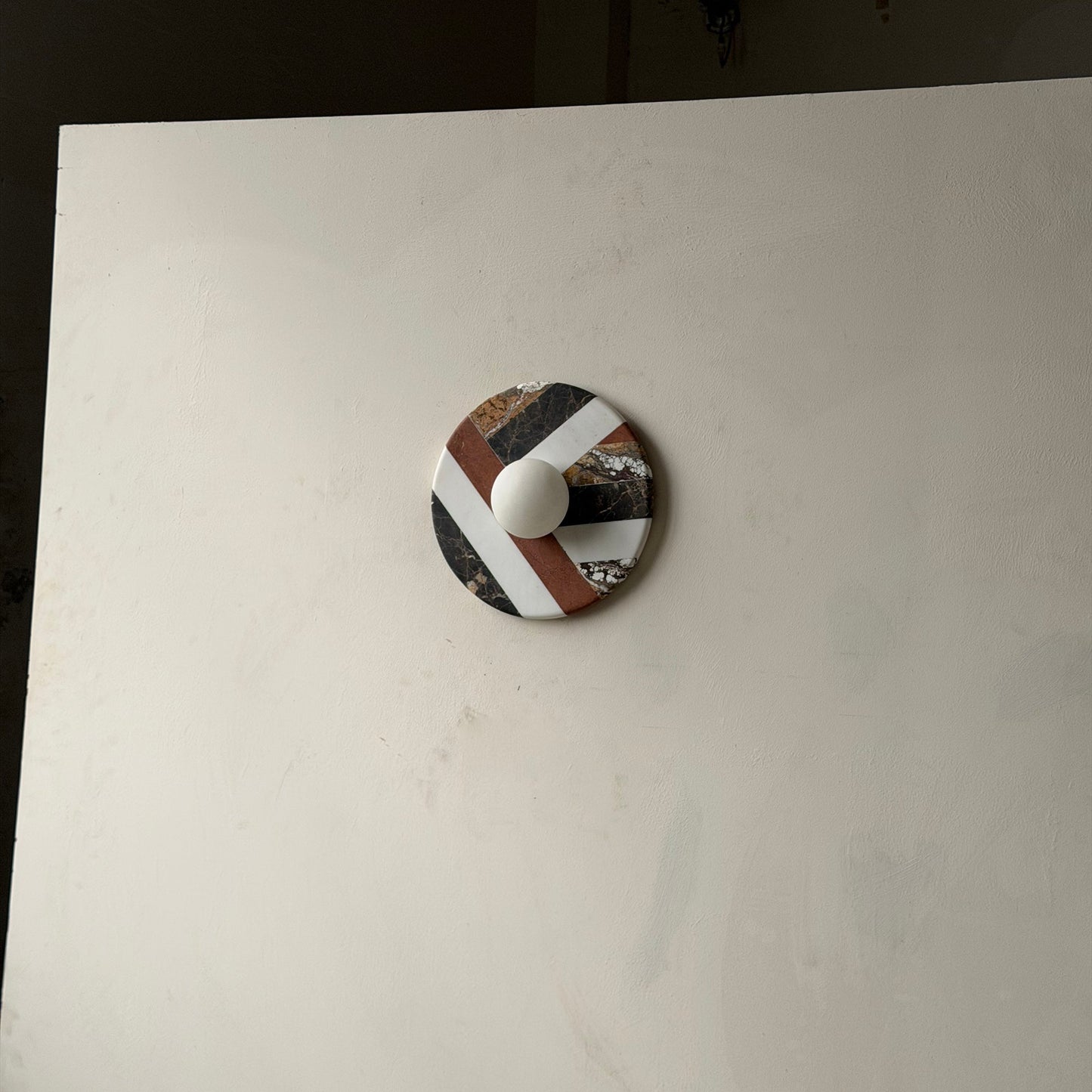 Battuto Marble Wall Lamp | Luxury Textured Natural Stone & Alabaster Sconce