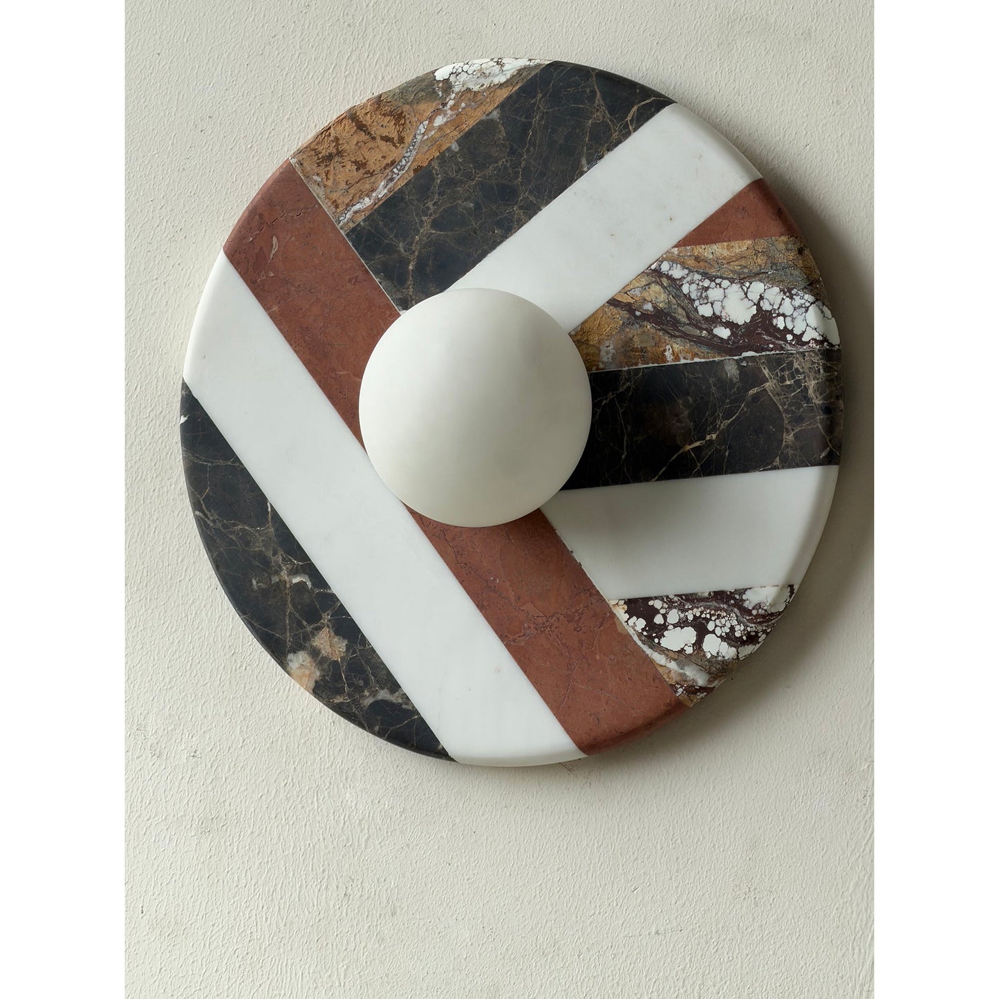 Battuto Marble Wall Lamp | Luxury Textured Natural Stone & Alabaster Sconce