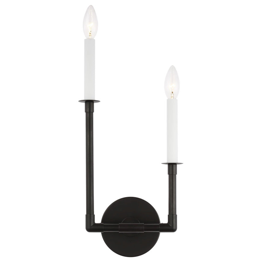 Bayview Wall Sconce | Modern Minimalist Brass & White Candle Wall Lamp