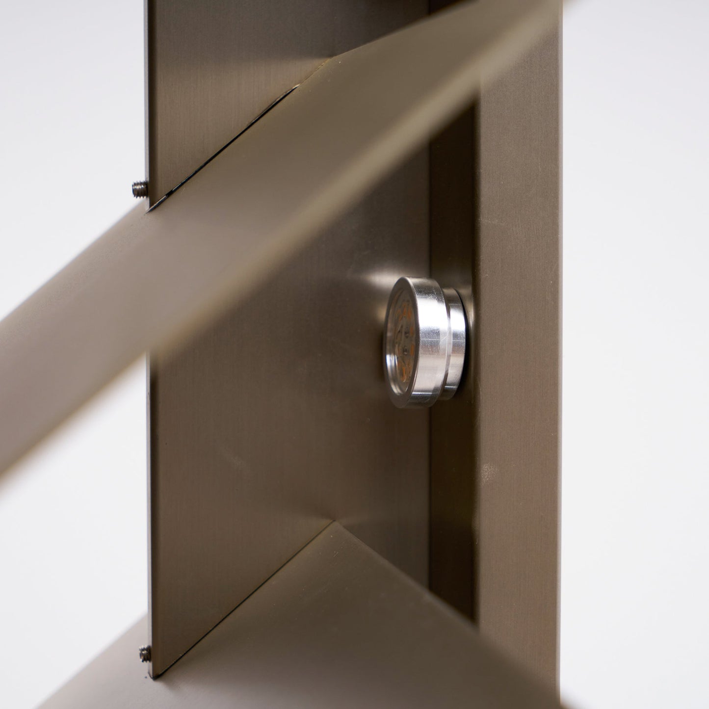 Be Patient Floor Lamp | Industrial Stainless Steel & Aluminum Louvered Light