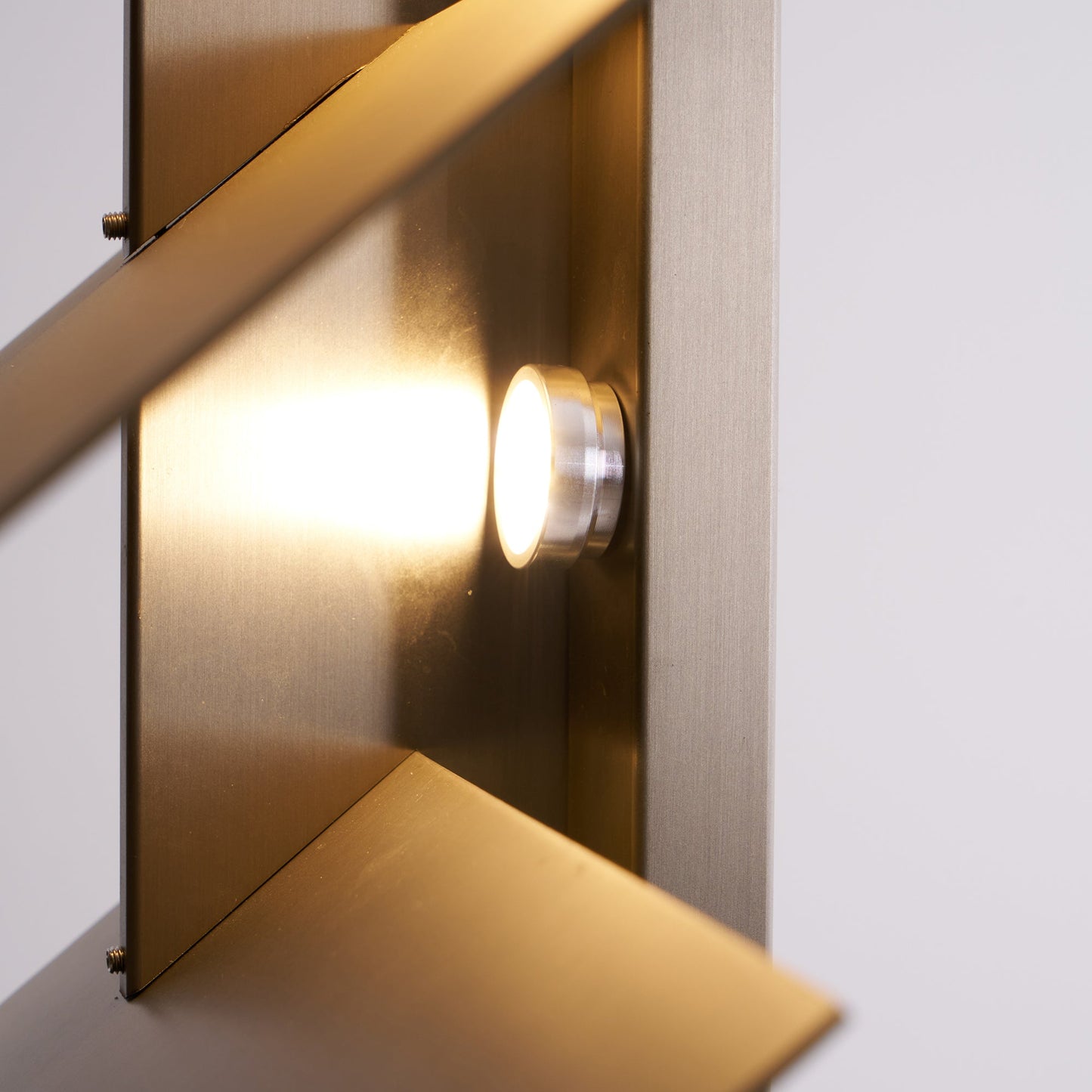 Be Patient Floor Lamp | Industrial Stainless Steel & Aluminum Louvered Light