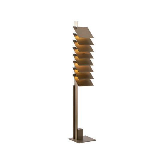 Be Patient Floor Lamp | Industrial Stainless Steel & Aluminum Louvered Light