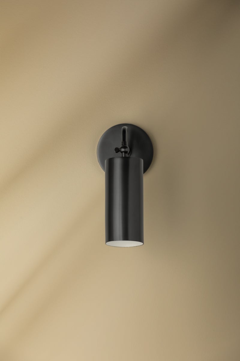 Bea Wall Sconce | Modern Undulating Arm Brass & Fabric Wall Lamp