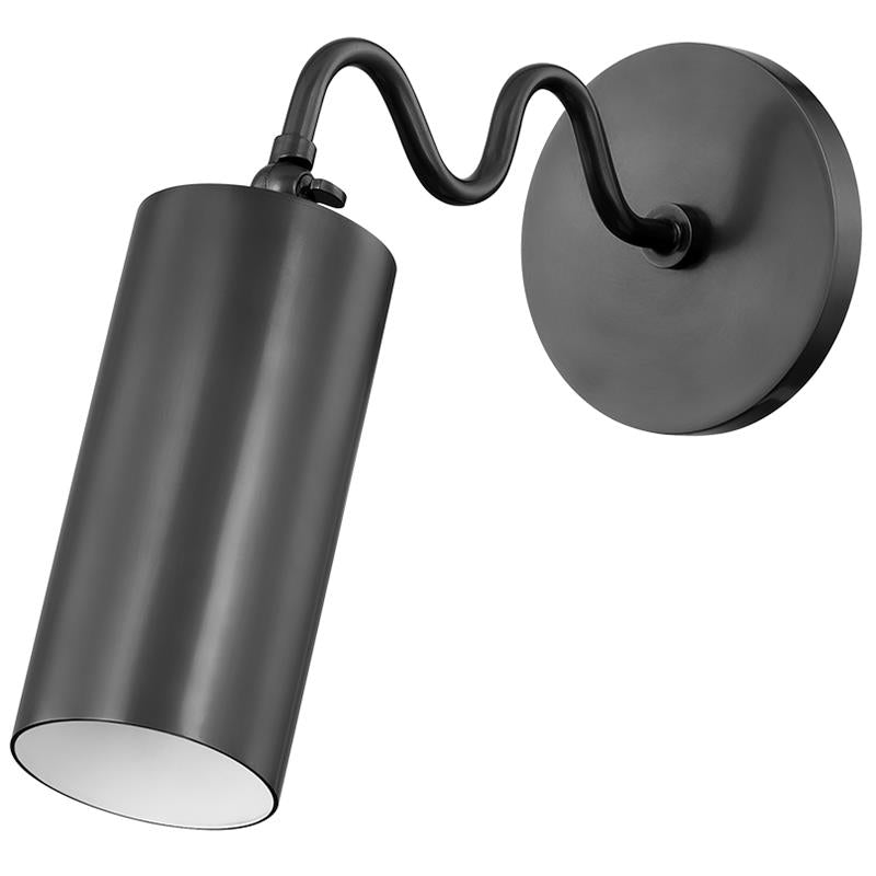 Bea Wall Sconce | Modern Undulating Arm Brass & Fabric Wall Lamp