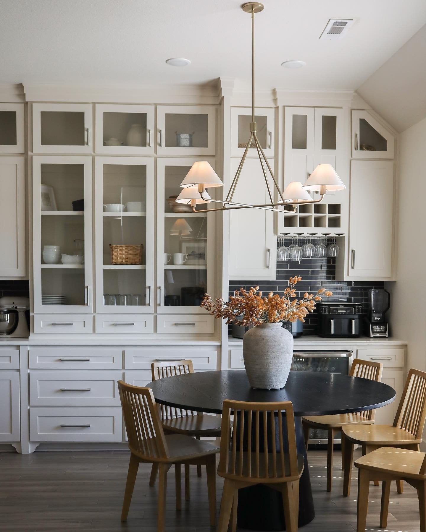 Beatrix Linear Chandelier | Modern Brass & Fabric Shade Island Light