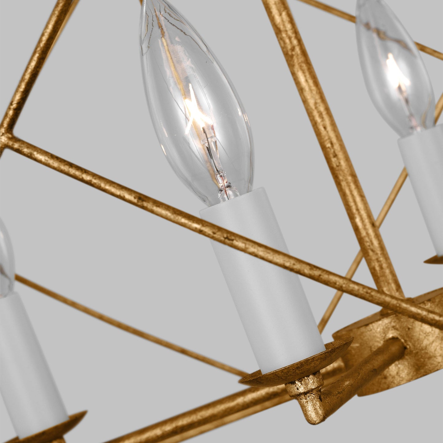 Beatrix Lantern Chandelier | Modern Drum Criss-Cross Metal Pendant