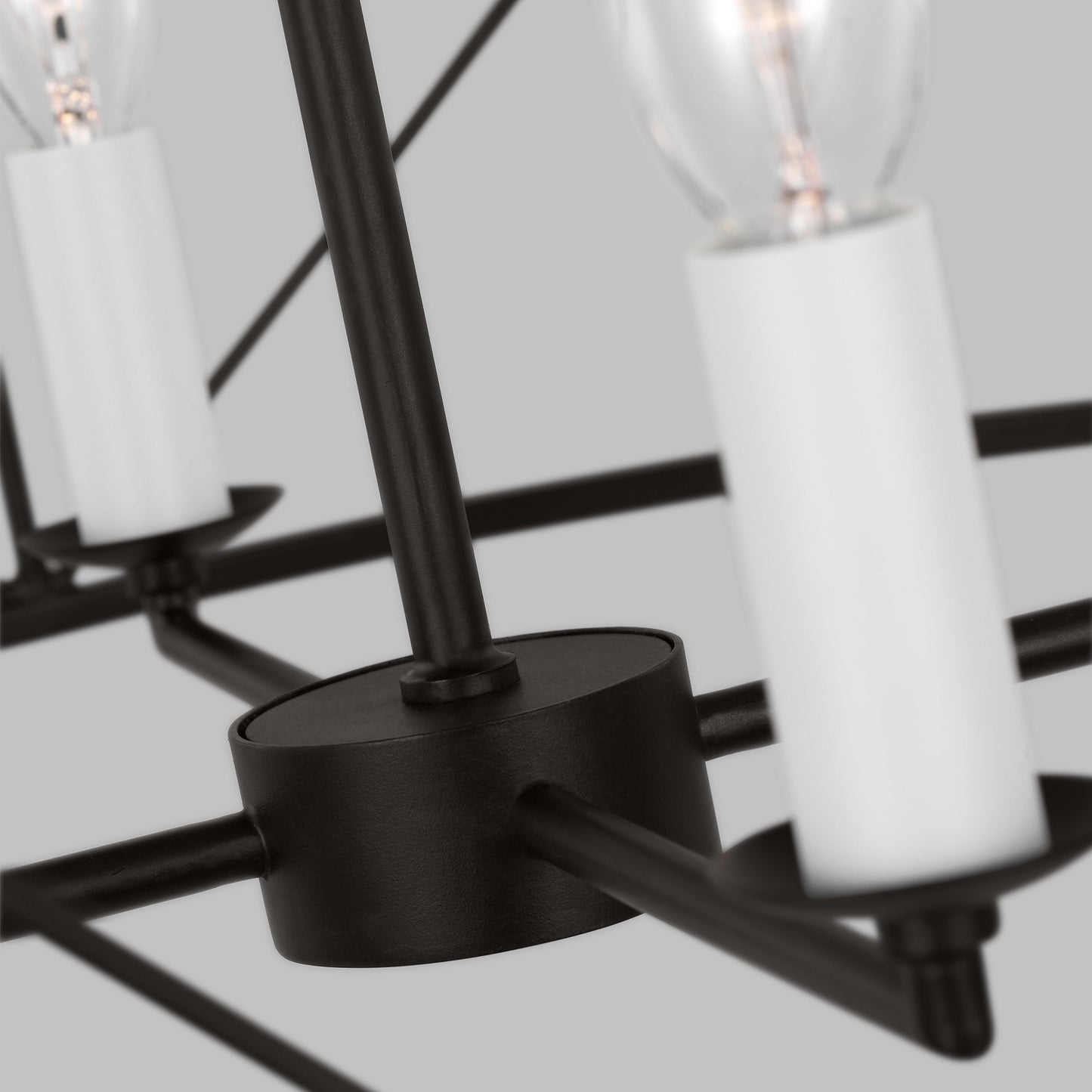 Beatrix Lantern Chandelier | Modern Drum Criss-Cross Metal Pendant