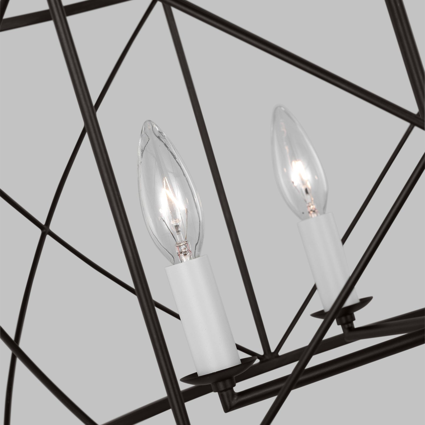 Beatrix Lantern Chandelier | Modern Drum Criss-Cross Metal Pendant
