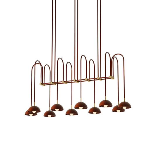 Beaubien Atelier Chandelier | Modern Industrial Linear Brass Joint Pendant