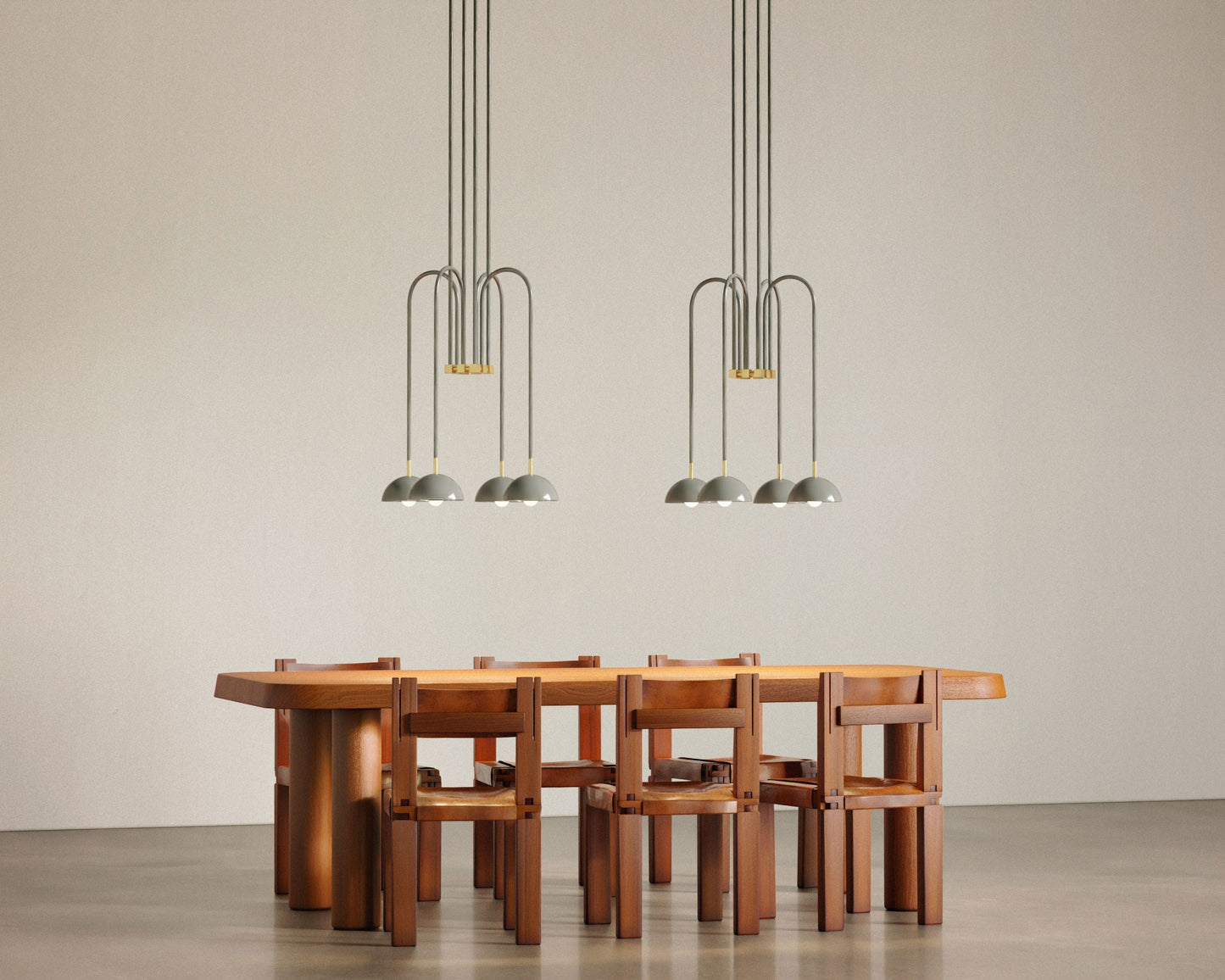Beaubien Atelier Chandelier | Modern Industrial Linear Brass Joint Pendant