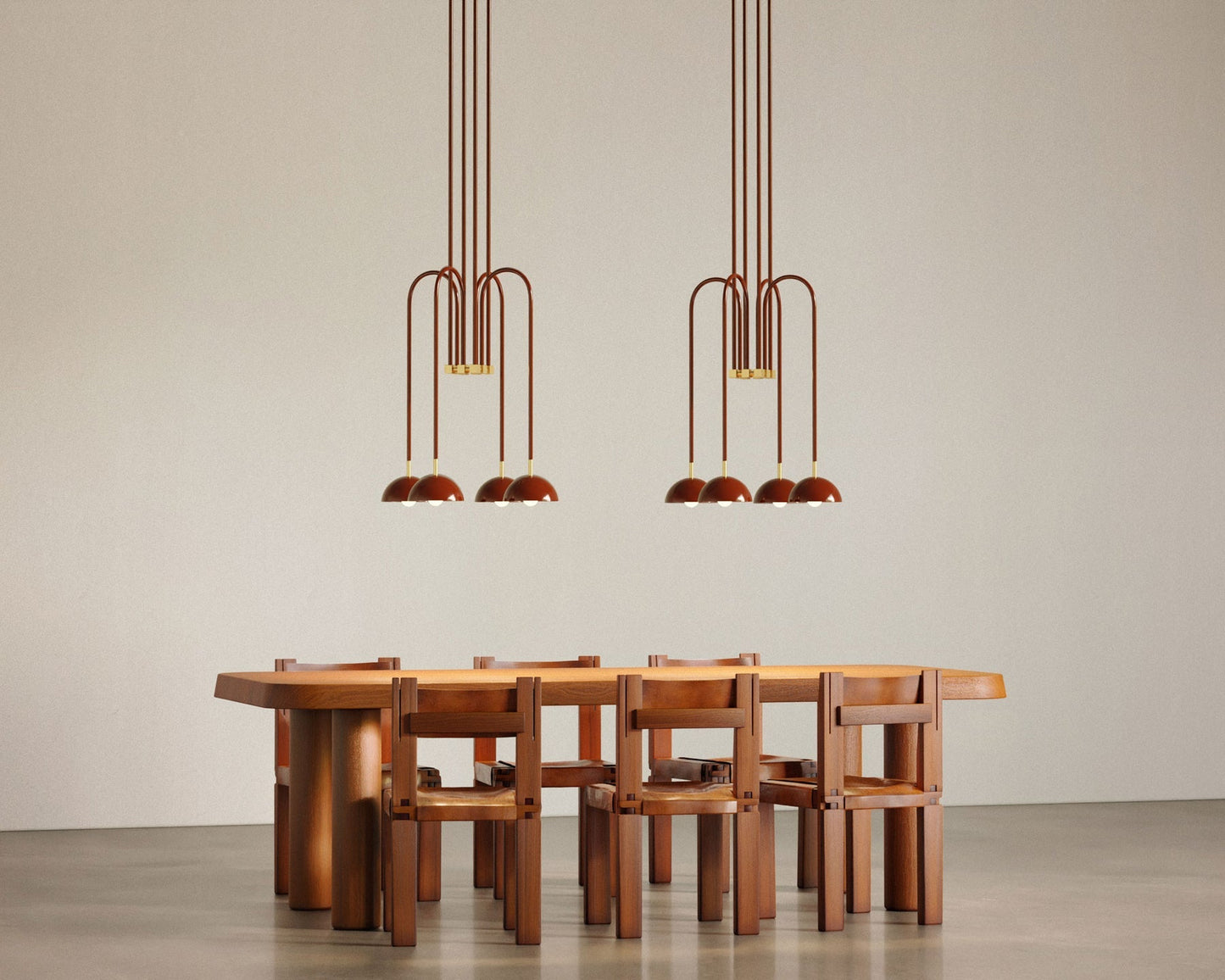 Beaubien Atelier Chandelier | Modern Industrial Linear Brass Joint Pendant