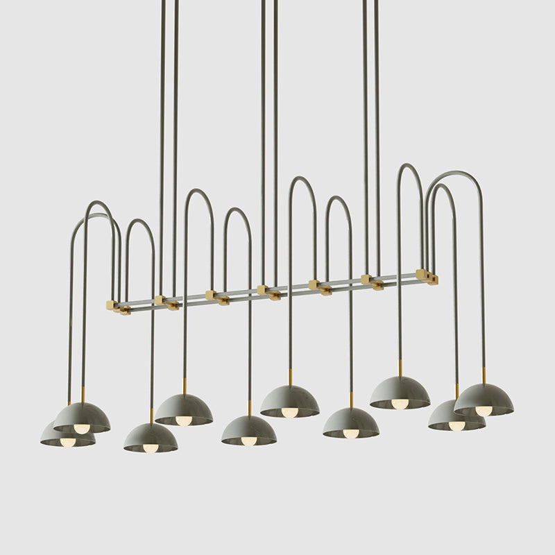 Beaubien Atelier Chandelier | Modern Industrial Linear Brass Joint Pendant