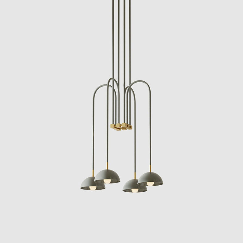 Beaubien Atelier Chandelier | Modern Industrial Linear Brass Joint Pendant