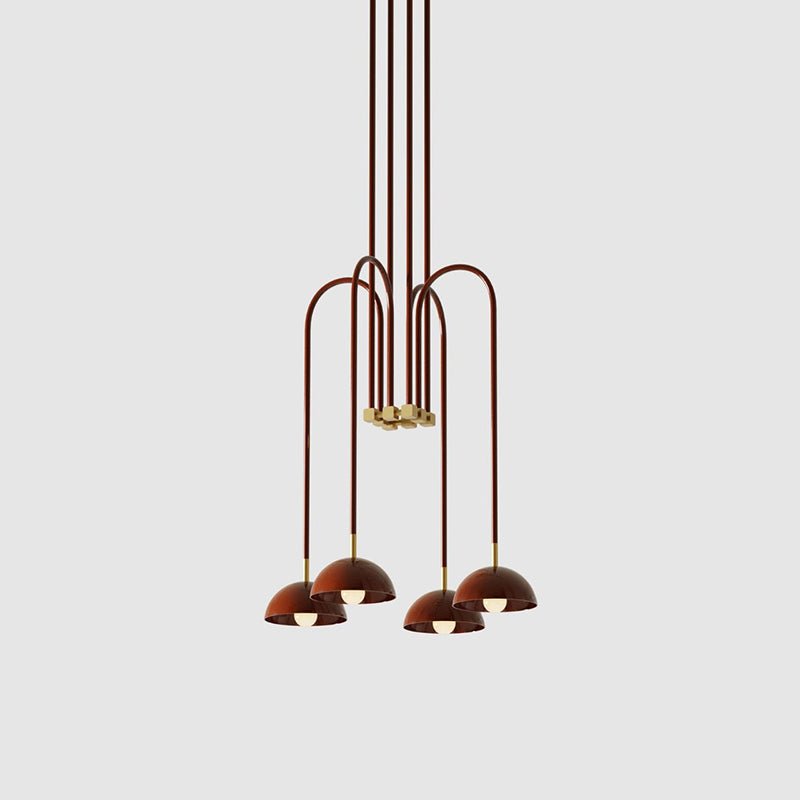 Beaubien Atelier Chandelier | Modern Industrial Linear Brass Joint Pendant