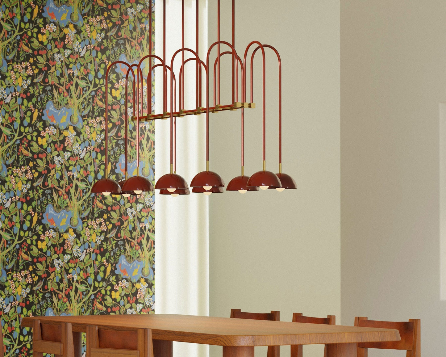 Beaubien Atelier Chandelier | Modern Industrial Linear Brass Joint Pendant